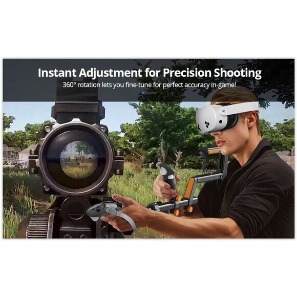 VR Gaming Gunstock  Pump-Action 360° Rotatable Grips Left-Hand Friendly NEW - Picture 16 of 16